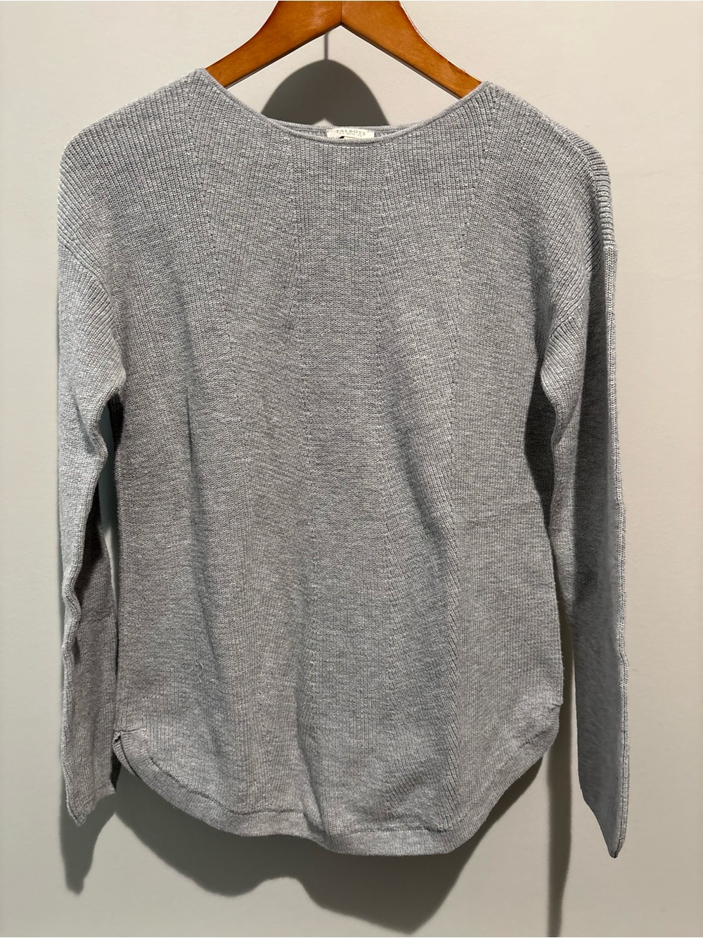 Talbots Light Gray Women's Knit Sweater - Casual Boatneck